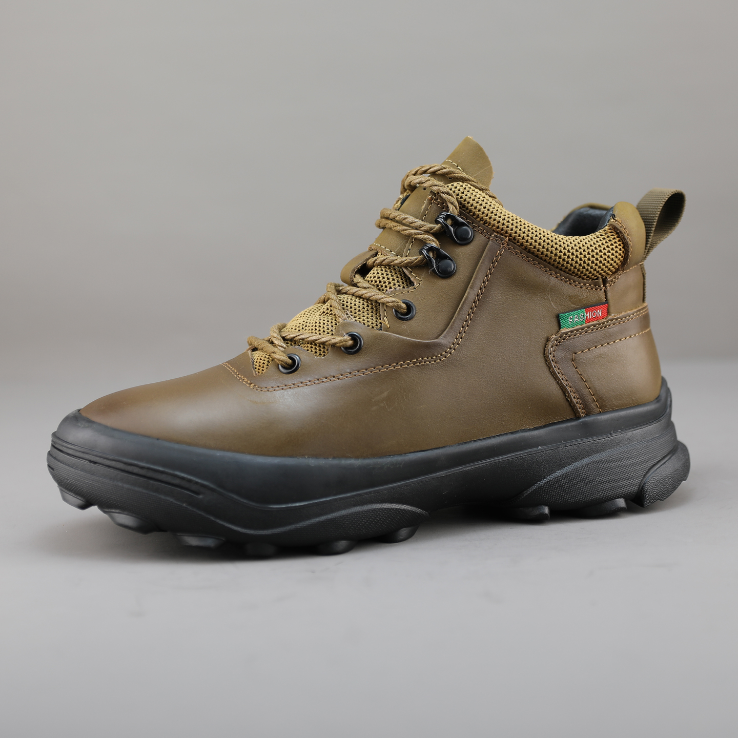 捡漏高档户外男靴冬季英伦高帮休闲短靴真皮头层牛皮加绒保暖棉靴