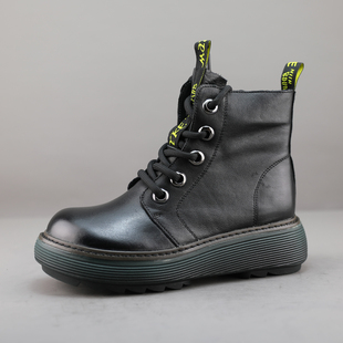 断码特价39 40码高档真皮女靴冬季英伦时尚休闲马丁靴复古女短靴