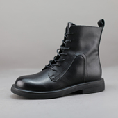 清仓特价 35码 小号女鞋 断码 冬季 英伦休闲马丁靴真皮头层牛皮女短靴