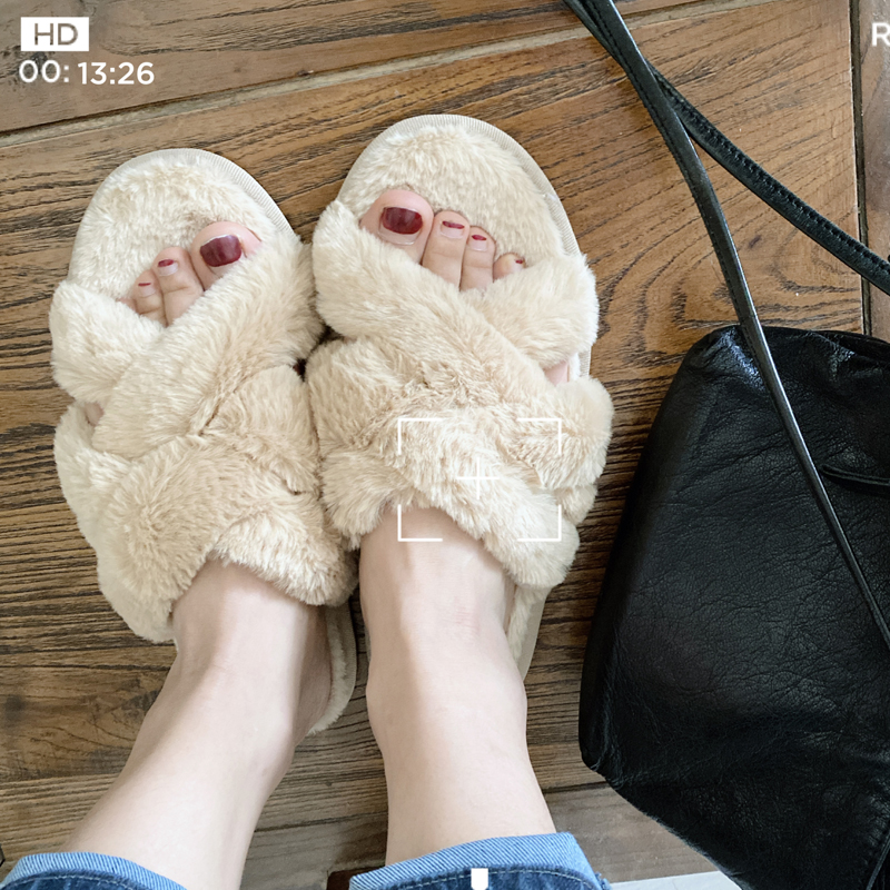 室内毛毛鞋居家加绒拖鞋