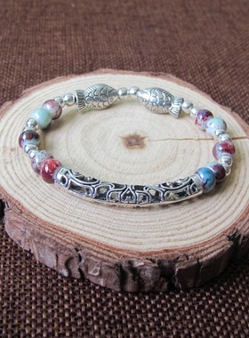 双鱼望月手工制作创意小首饰手链