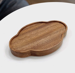 胡桃木干泡茶盘云朵壶承日式木盘子小型家用茶道零配实木咖啡托盘