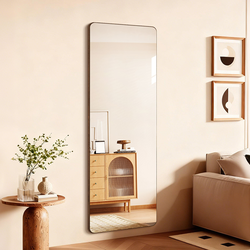 实木全身镜家用高级感挂墙穿衣镜