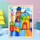 简易儿童画框装 裱a4A3相框挂墙4K开8k素描美术画画海报实木外框架