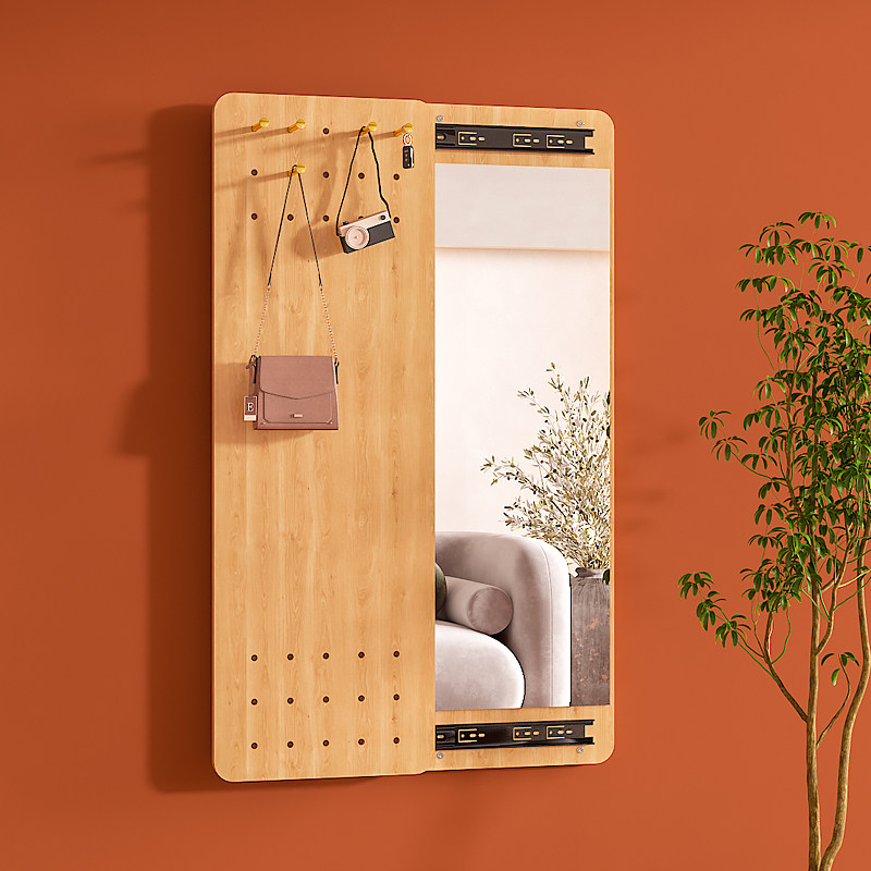 洞洞板穿衣镜一体推拉隐形大试衣镜可壁挂墙关闭家用卧室全身镜子,住宅家具,衣挂一体镜,淘宝优惠券,粉丝福利购,淘宝优惠卷