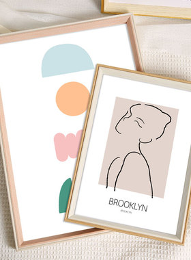 相框摆台挂墙画框装裱a4油画空框12寸16寸18儿童4k8k八开北欧风a3