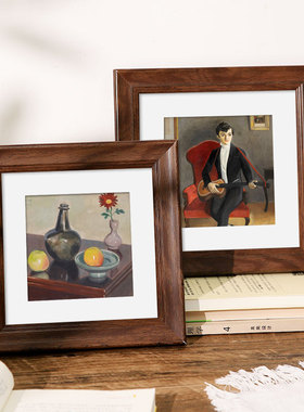 正方形画框挂墙照片装裱相框摆台方10寸12 14 16油画空框展示框架