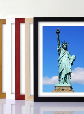 实木相框挂墙16寸20海报装裱画框8K开4k儿童拼图框架A3定制a4空框