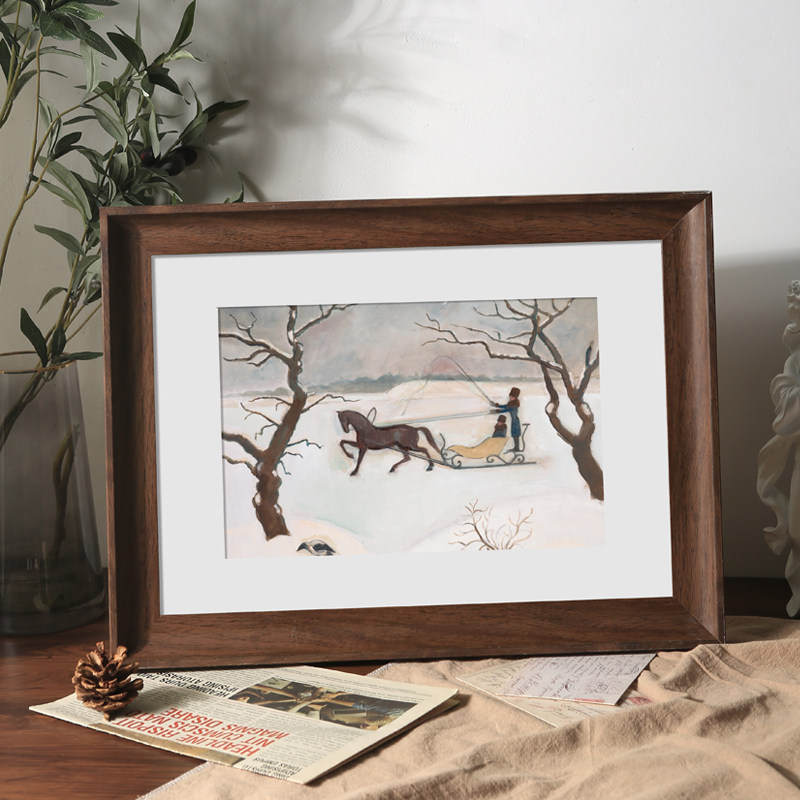 网红复古画框挂墙a4a3美式相框16寸18 20 24照片油画装裱展示外框