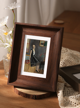 美式复古相框装裱海报画框挂墙a3A4展示框12寸油画4K8k像框架空框