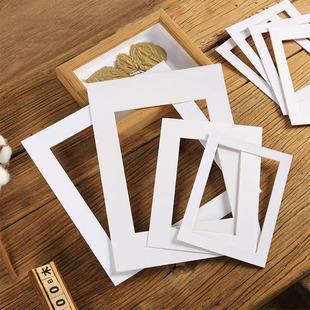 维佳框业卡纸定制尺寸相框内衬白色无孔开孔画纸衍纸画框装 裱展示