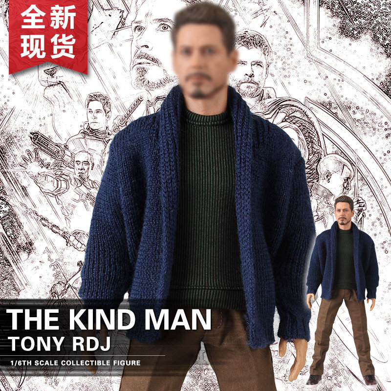 MK100复联4钢铁侠托尼老年毛衣服饰人偶模型可动兵人服饰手办素体