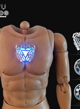 MK100钢铁侠托尼发光素体兵人模型ST020/AT020素体反应堆简爱模玩