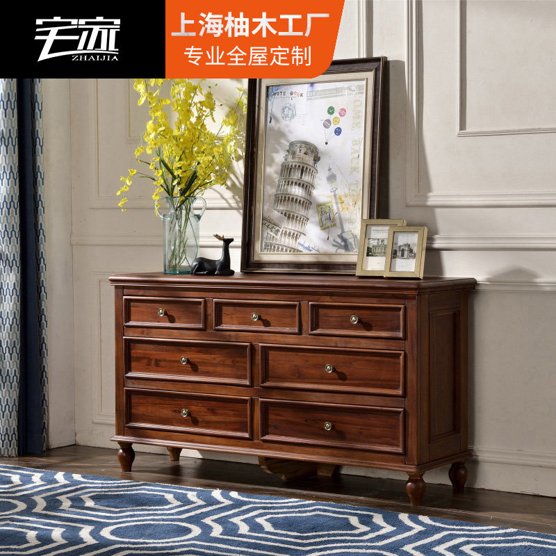 Home home Wood wax Myanmar Teak Bucket cabinet TV cabinet American style rural Jane America bedroom All solid wood furniturein the Residential furniture , Cabinet , Chest of Drawers  category - from Buy2taobao.com to provide professional Taobao agent buy service
