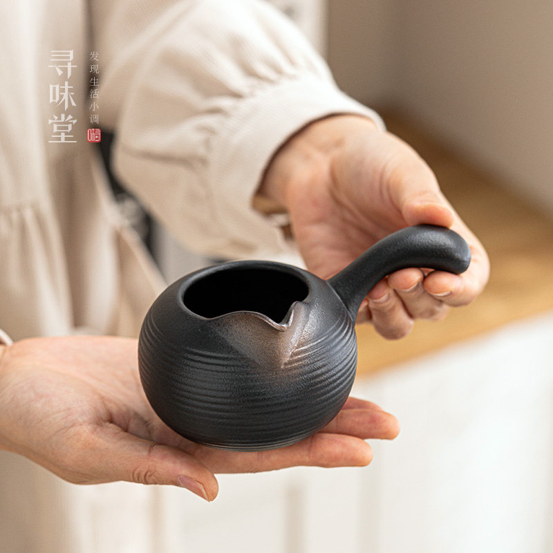 福玉满堂公道杯｜雅致陶器复古风茶海中式黑陶粗陶家用功夫茶具,餐饮具,公道杯,淘宝优惠券,粉丝福利购,淘宝优惠卷