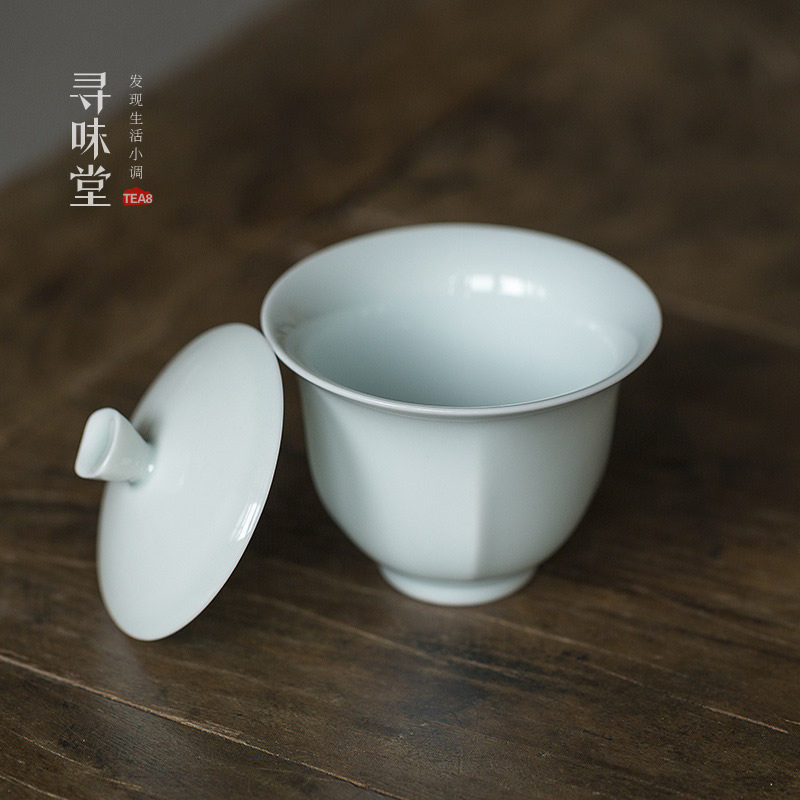 特惠清仓 玉泥骨瓷盖碗｜手工德化白瓷茶碗影青玉瓷盖杯茶杯茶具,餐饮具,盖碗,淘宝优惠券,粉丝福利购,淘宝优惠卷