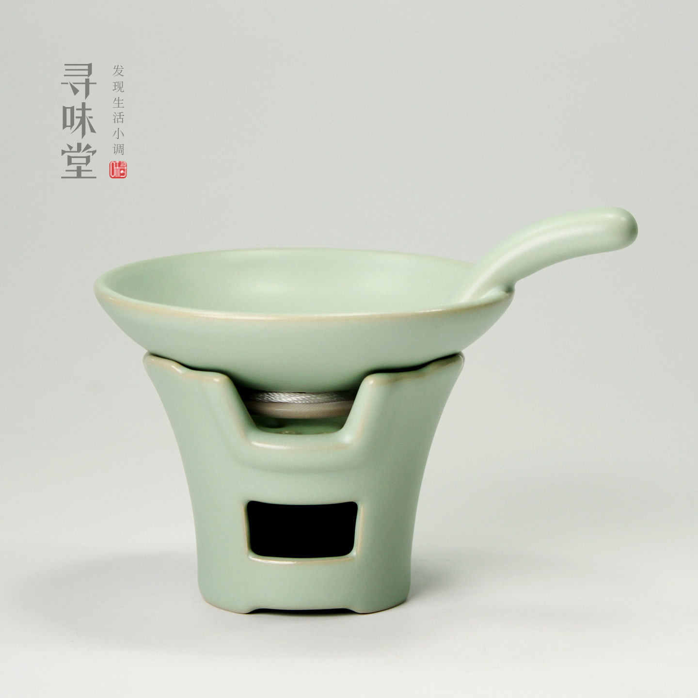 天青汝窑茶漏｜正品开片汝瓷茶滤网过滤器 茶渣漏斗陶瓷功夫茶具