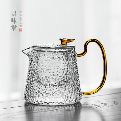 寻味堂大容量锤纹玻璃泡茶壶