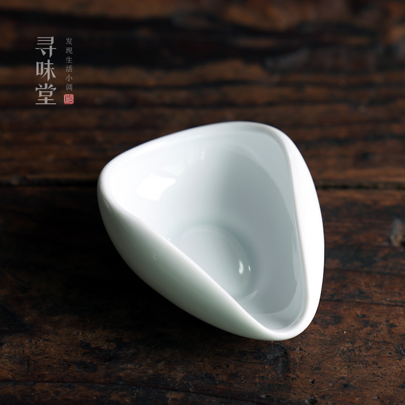 德化高白瓷茶荷茶则｜陶瓷功夫茶具茶道配件白瓷导茶观赏茶叶用具