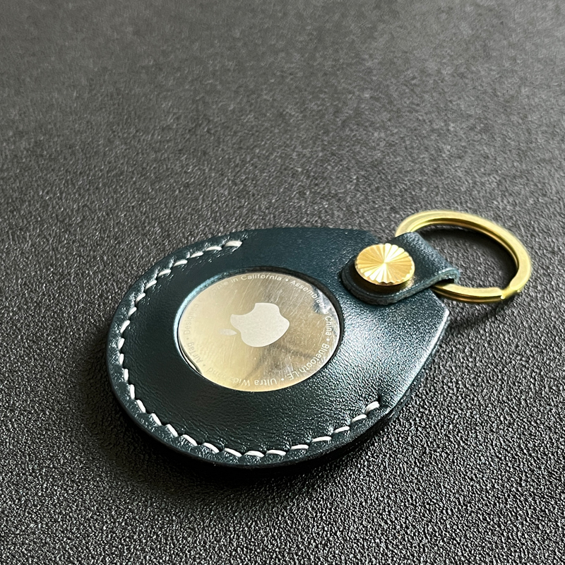 适用苹果airtag皮套手工缝制定制