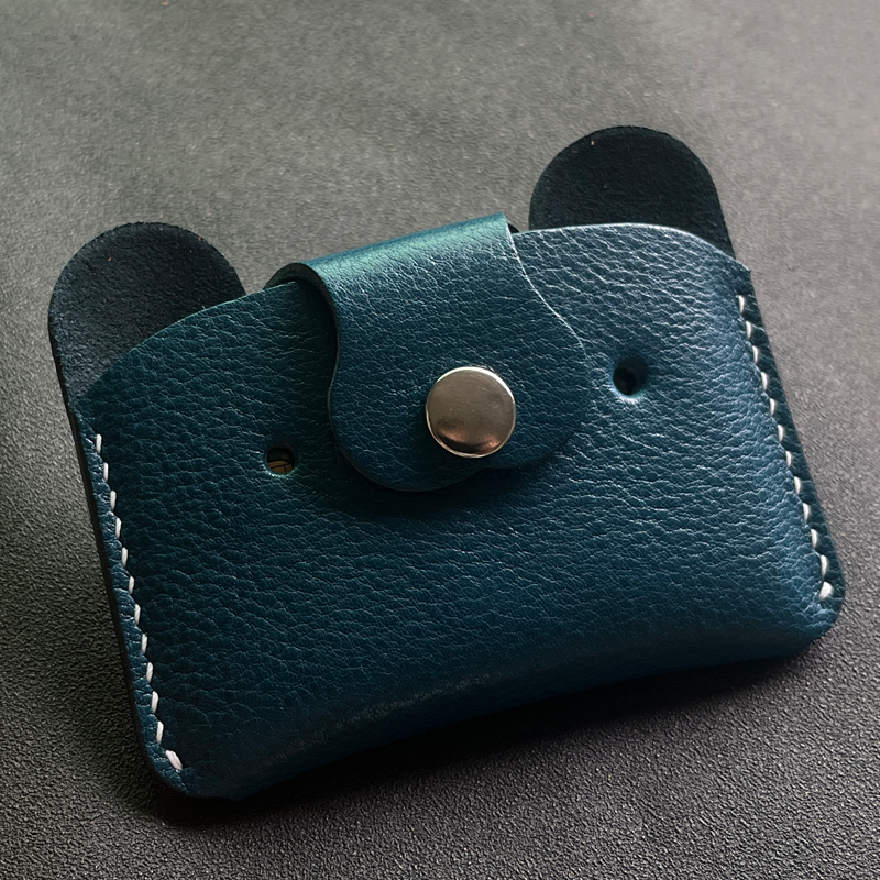 手工缝制真皮牛皮卡包小众设计