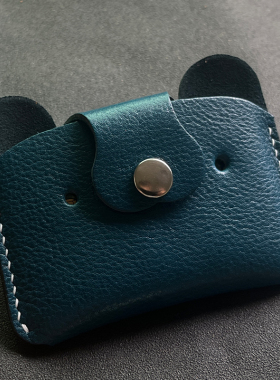 【牛皮耐用】手工缝制卡包男真皮卡夹女头层牛皮零钱包超薄情侣款