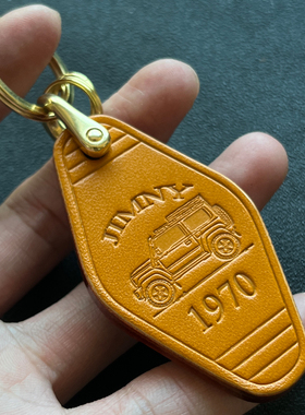 小众创意定制款 适用铃木吉姆尼JIMNY1970汽车钥匙扣挂件皮牌礼品