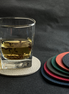 【个性定制】头层牛皮杯垫真皮高级感垫子茶道咖啡酒杯茶杯隔热垫