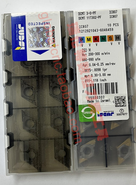 伊斯卡数控刀片DCMT 11T302-PF IC807正品DCMT 3-0-PF IC807刀具