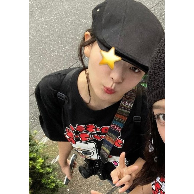 姜涩琪同款卡通纯棉短袖T恤女