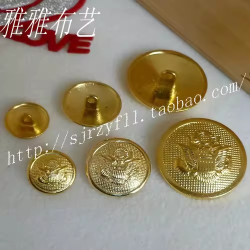 西装风衣金属纽扣精致金色徽章