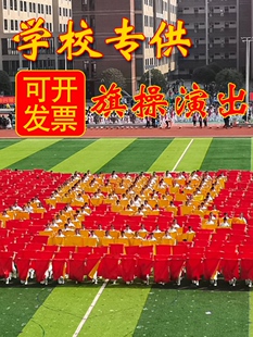 运动会入场手持道具创意学生开幕式入场大型方阵彩旗红旗体操旗舞