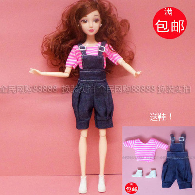 芭芘巴比过家家换衣服洋娃娃送鞋