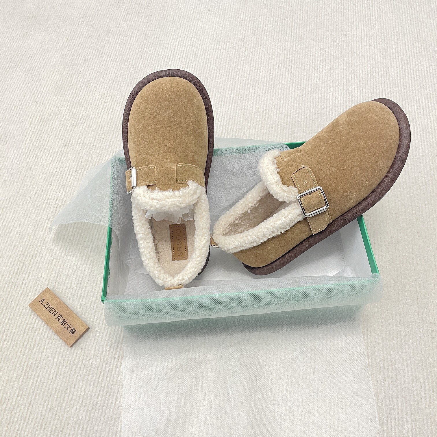 复古加绒雪地靴百搭外穿软底棉鞋毛毛鞋奶奶鞋2022冬新款保暖女鞋