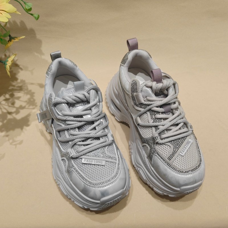 162068时尚2026年春季女鞋新款系带简约老爹鞋交叉绑带时尚休闲鞋,女鞋,时尚休闲鞋,淘宝优惠券,粉丝福利购,淘宝优惠卷