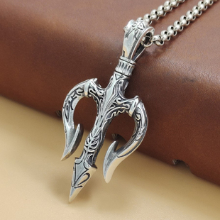 SAMTAO男女潜水S925银海神波塞冬航海复古个性小众项链吊坠包邮