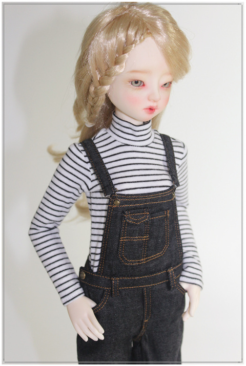 BJD娃衣BJD4分背带裤牛仔