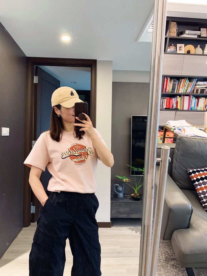 短袖T恤女棉宽松中长大码正肩T桖潮牌上衣定制秋冬休闲白色2023新