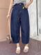 百搭弯刀裤 复古蓝牛仔裤 胖妹妹梨型身材哈伦裤 宽松显瘦大码 女薄款