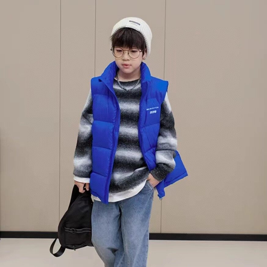 2025反季特价儿童羽绒服立领马甲外套韩男女童装外穿保暖坎肩
