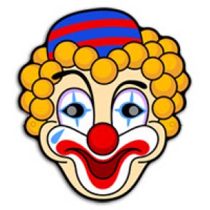 满48包邮小丑面具(非成品) 马戏团小丑面具假面 纸面具diy