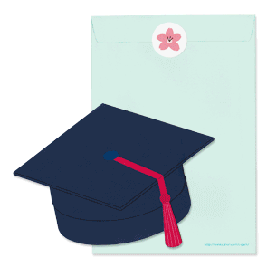 平面卡片学士帽贺卡卡片 3d纸模型diy附说明手工劳动非成品