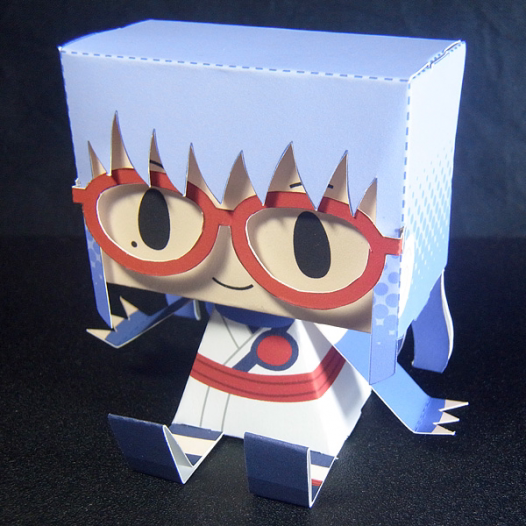 满48包邮简易东方project人偶ayame菖蒲 3d手工纸模型diy非成品