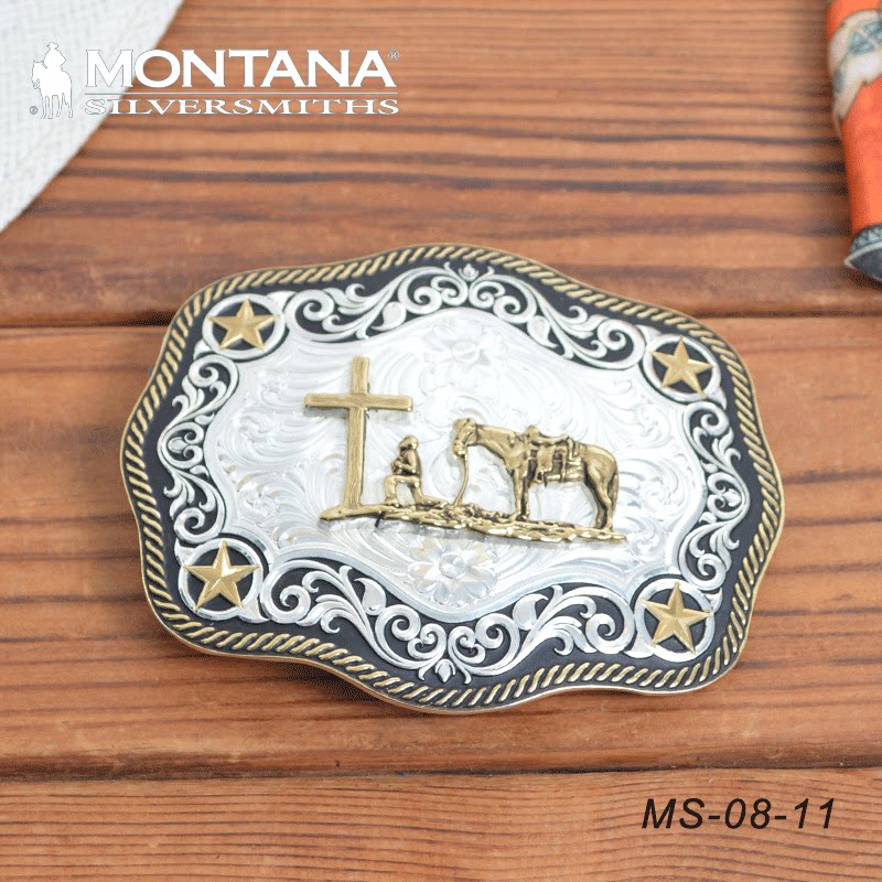 美国进口MONTANA西部腰带巴扣牛仔专用 牛仔腰带装饰 骑马野骑