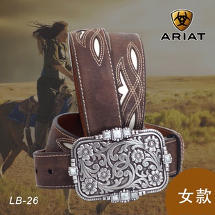美国进口ARIAT骑马西部女牛仔腰带 马术用品