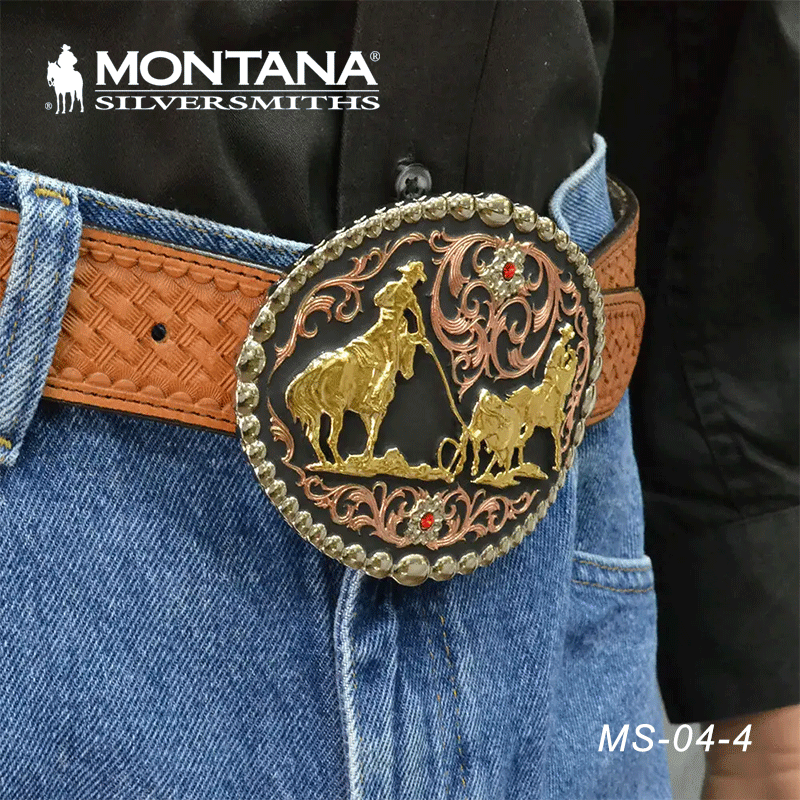 美国进口MONTANA西部牛仔腰带巴扣装饰扣牛仔装备