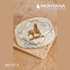 美国进口MONTANA 西部牛仔腰带巴扣装饰扣银饰装饰牛仔装备