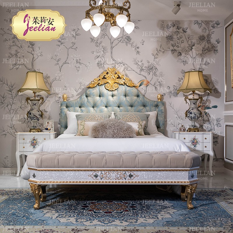 婚床实木雕花复古风婚床复古风