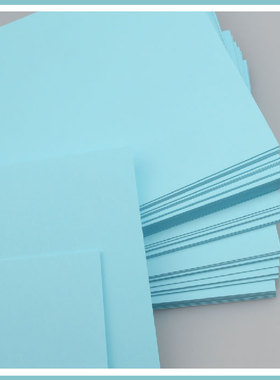 10张标价 双面浅蓝色卡 荷兰色卡空白明信片 DIY贺卡材料