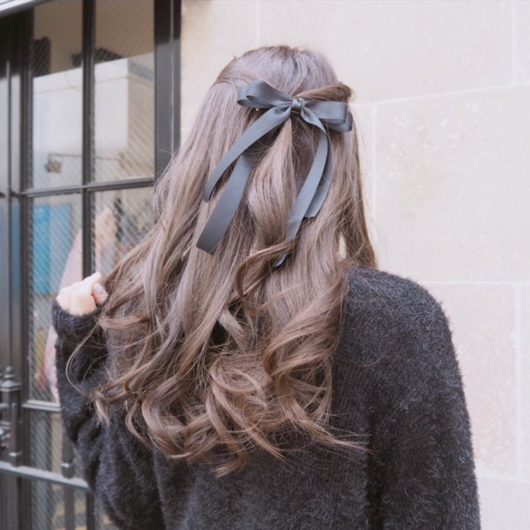 ins新款eatme同款蝴蝶结飘带发夹